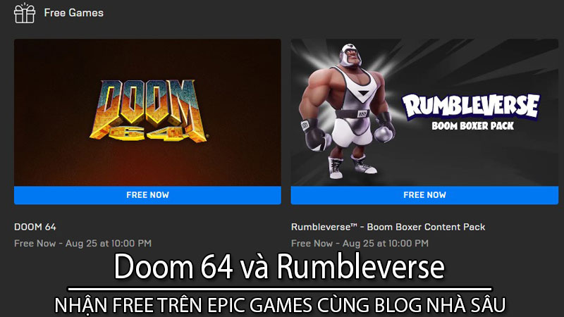 Nhận miễn phí game Doom 64 và bản Pack Rumbleverse trên EpicGames