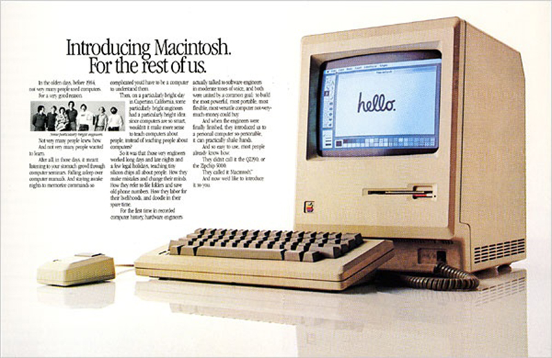Blog Nha Sau Mau quang cao dau tien cua Appe Macintosh