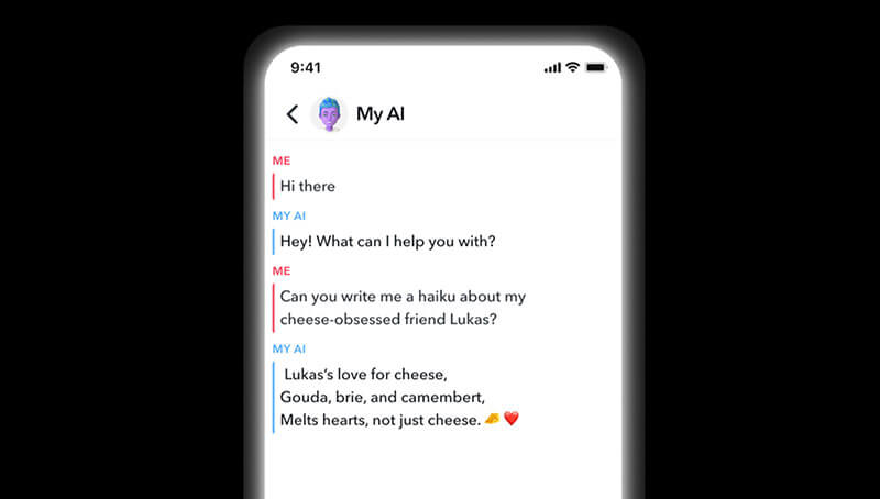 Màn hình chatbot My AI của Snapchat cung cấp bởi ChatGPT