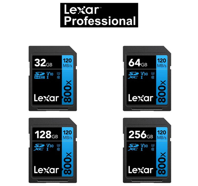 Dung lượng Lexar 800X Blue Series đa dạng